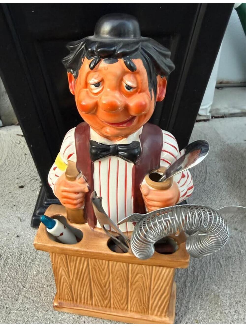 Vintage Bartender Bar Caddy 11.5in ceramic